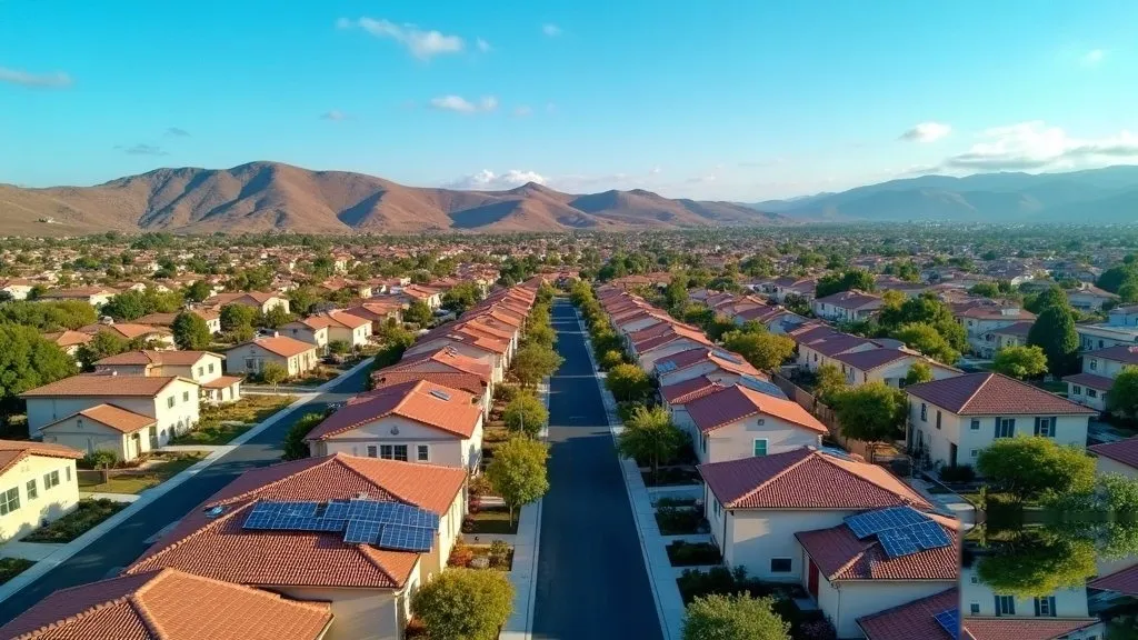 San Diego County neighborhood with rooftop solar