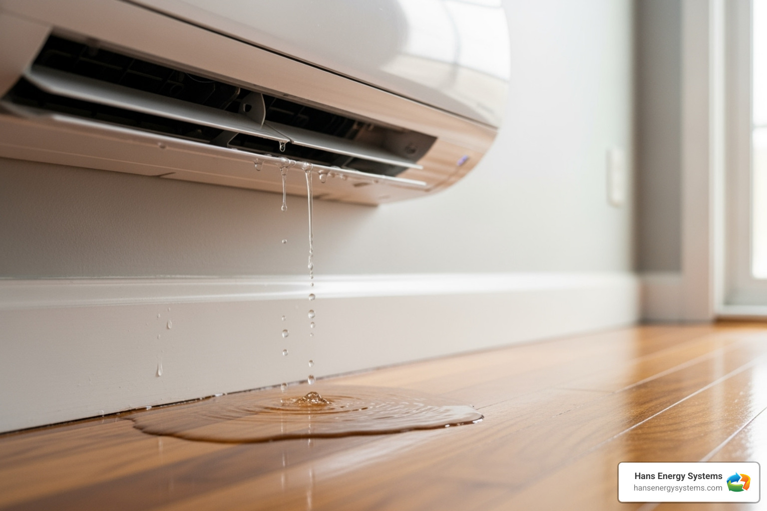 mini split leaking water