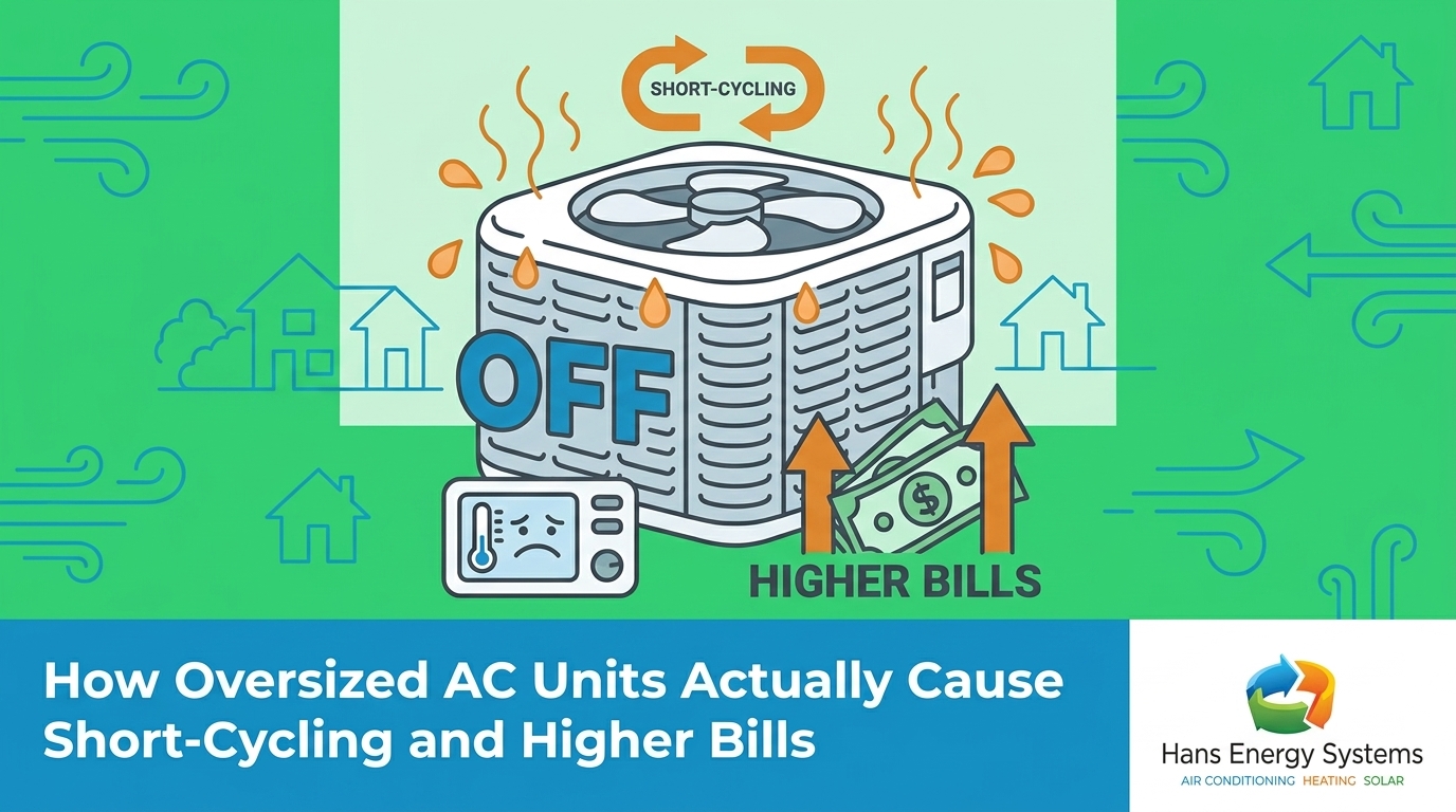 How Oversized AC Units Actually Cause Short-Cycling and Higher Bills — featured image