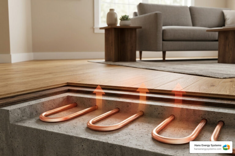 how does a radiant heating system work