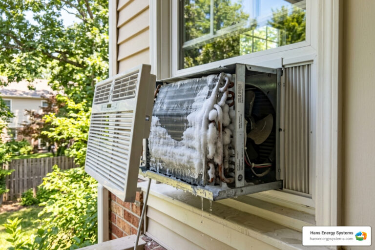 why is my ac unit freezing up in summer