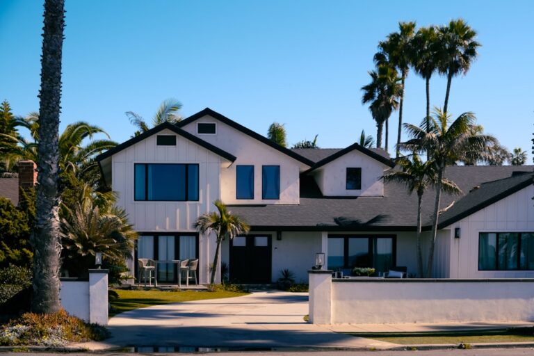 San Diego home with outdoor AC unit in sunny suburban setting