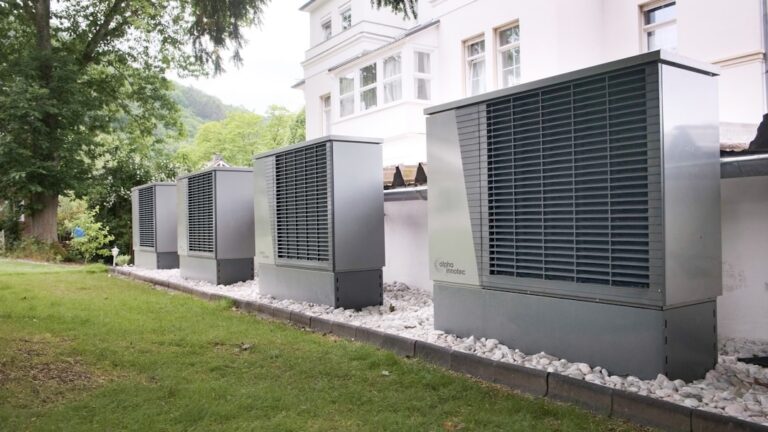 heat pump and furnace systems in a modern home