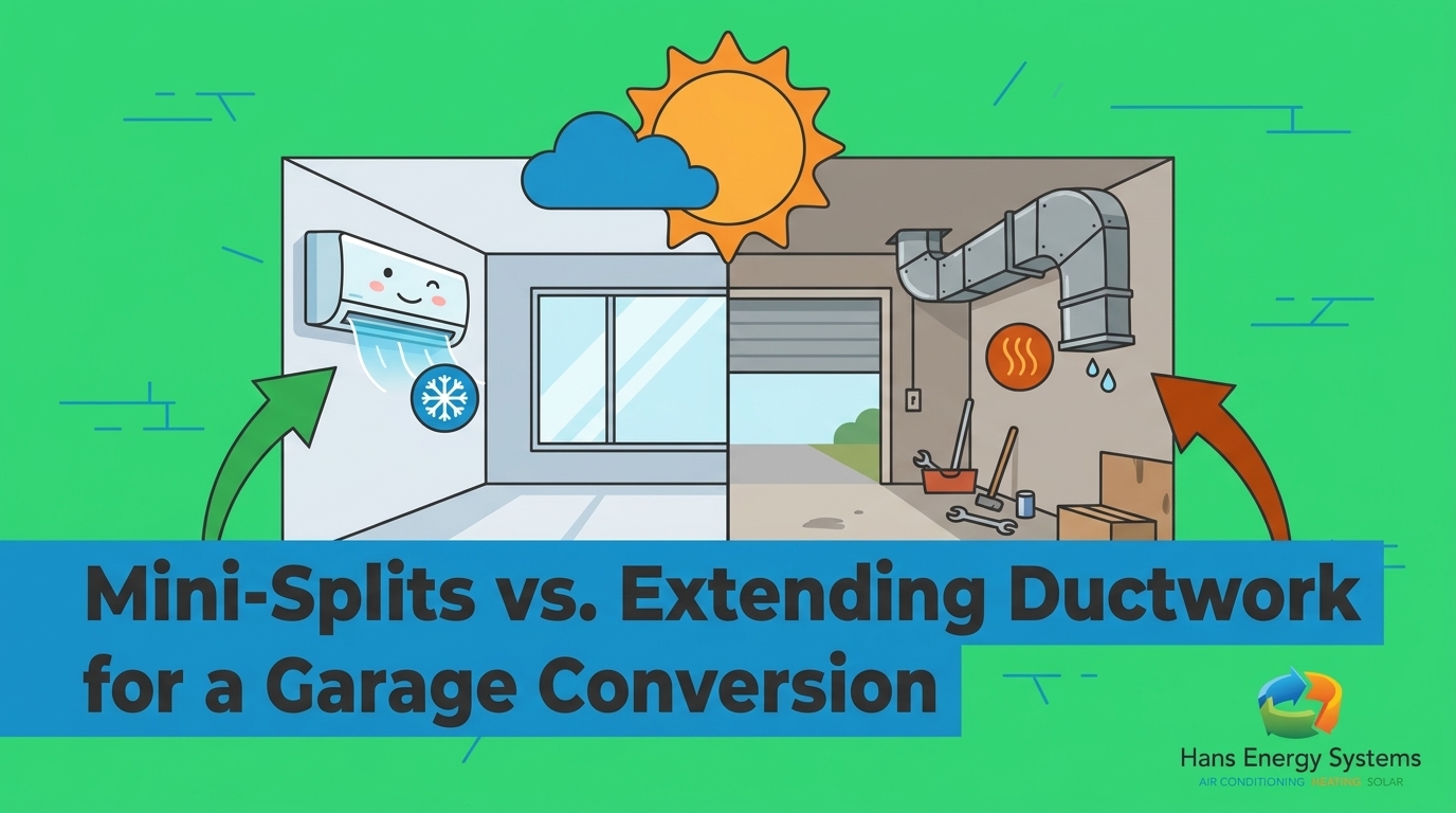 Mini-Splits vs. Extending Ductwork for a Garage Conversion — featured image